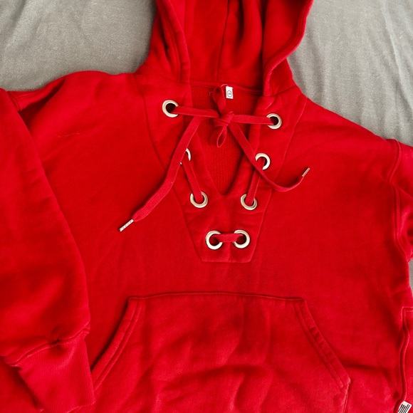 Good American Vibrant Red Fleece - Picture 3 of 7